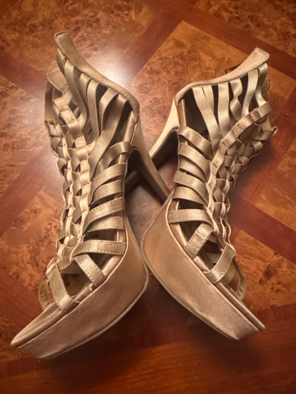 Zigi Soho Champagne Strappy Platform Stiletto Sandals - Picture 5 of 5